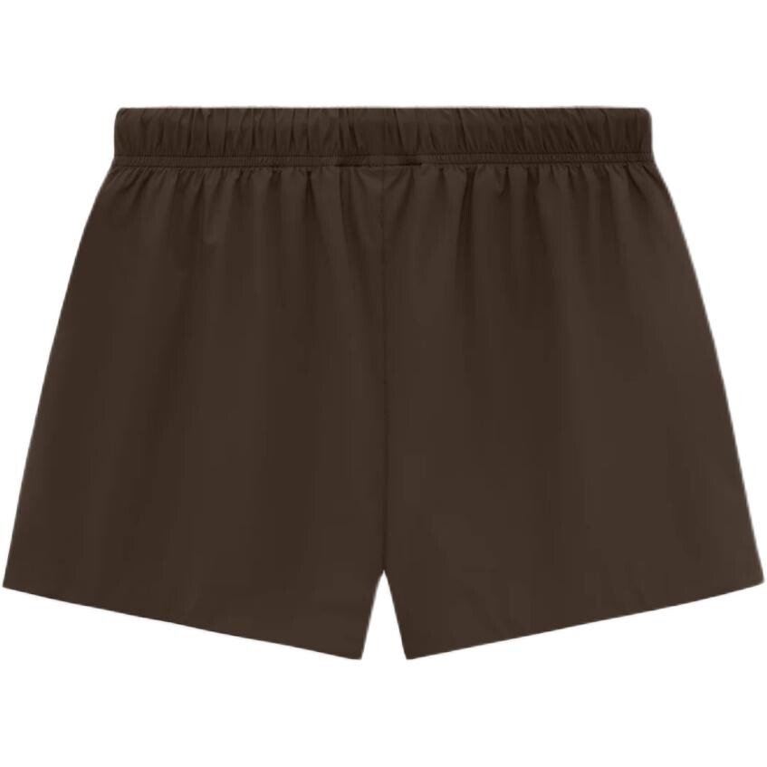 Короткие нейлоновые шорты для бега Core Collection Fear Of God Essentials, цвет Nanmu Brown / Wood — фото 2