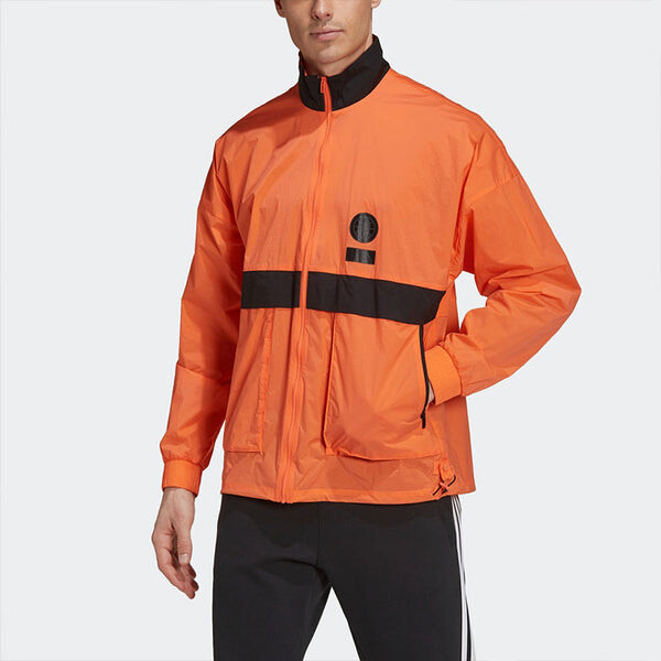 Куртка adidas Zipper Big Pocket Contrasting Colors Sports Jacket Orange Yellow, желтый — фото 2