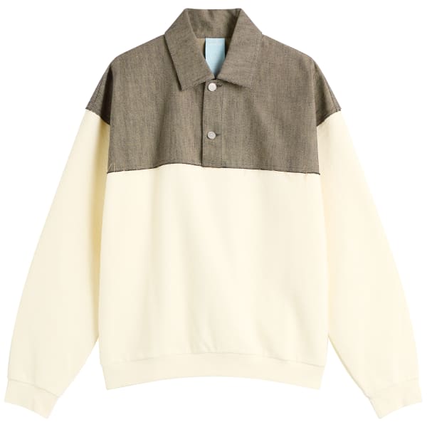 

Двухцветная толстовка-поло Ebit, Ecru / Blackstone