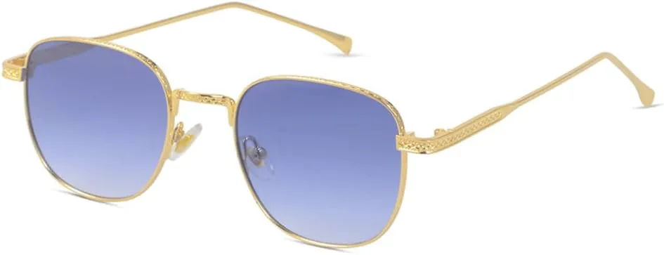 

Ретро металлические солнцезащитные очки для женщин и мужчин, солнцезащитные очки для вождения, градиентные, женские и мужские, UV400 LANGSER, C5 Gold Blue