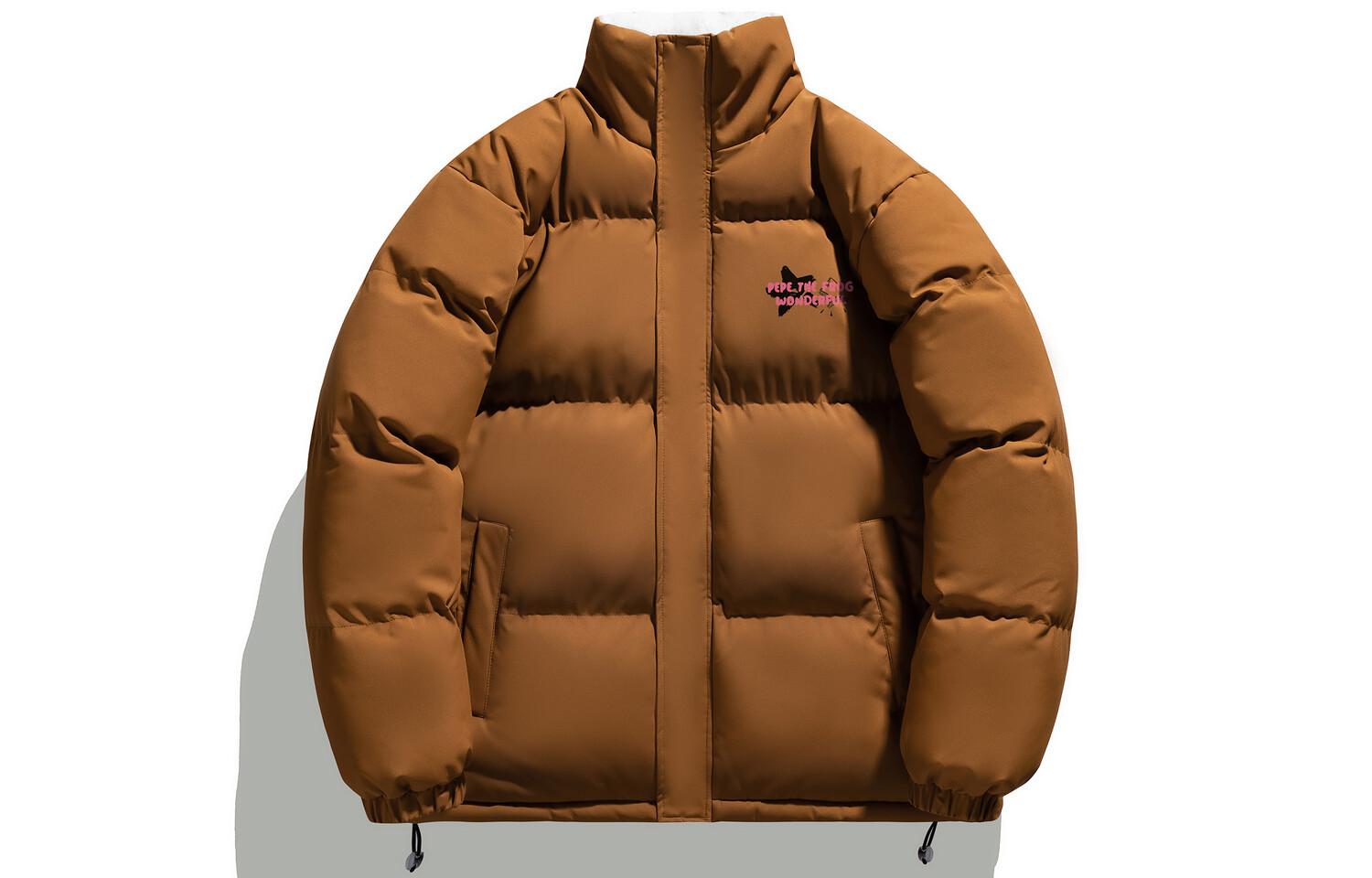 

Куртка Pepe The Frog Puffer Unisex на флисовой подкладке, карамель, Желтый, Куртка Pepe The Frog Puffer Unisex на флисовой подкладке, карамель