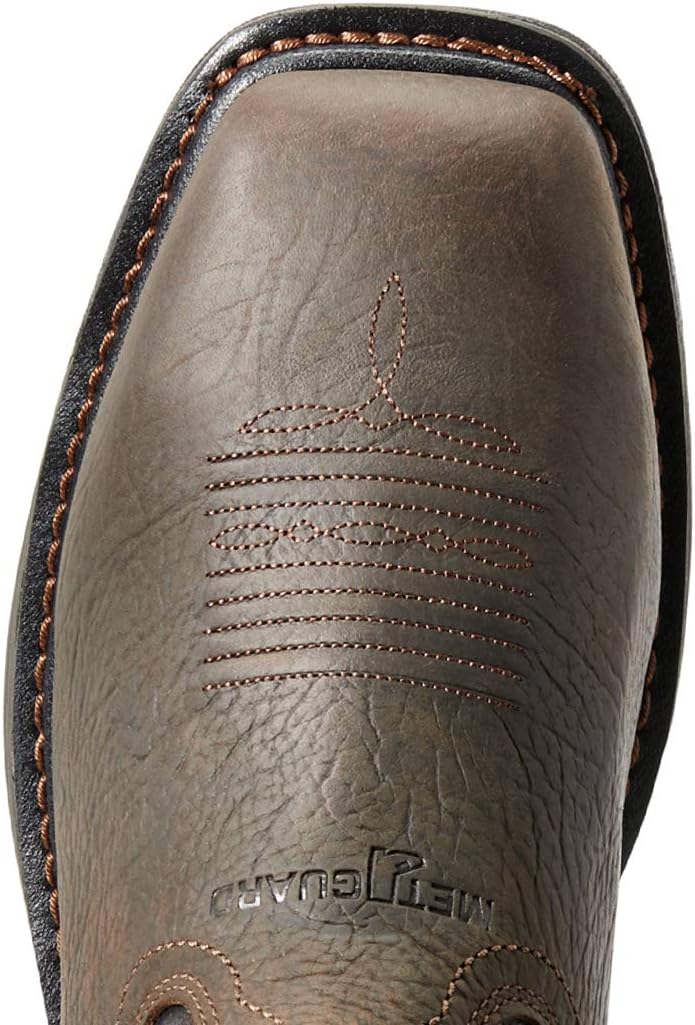 Мужские ботинки ARIAT Workhog с широким квадратным носком, водонепроницаемые, с защитой Metguard и композитным носком, черный — фото 4