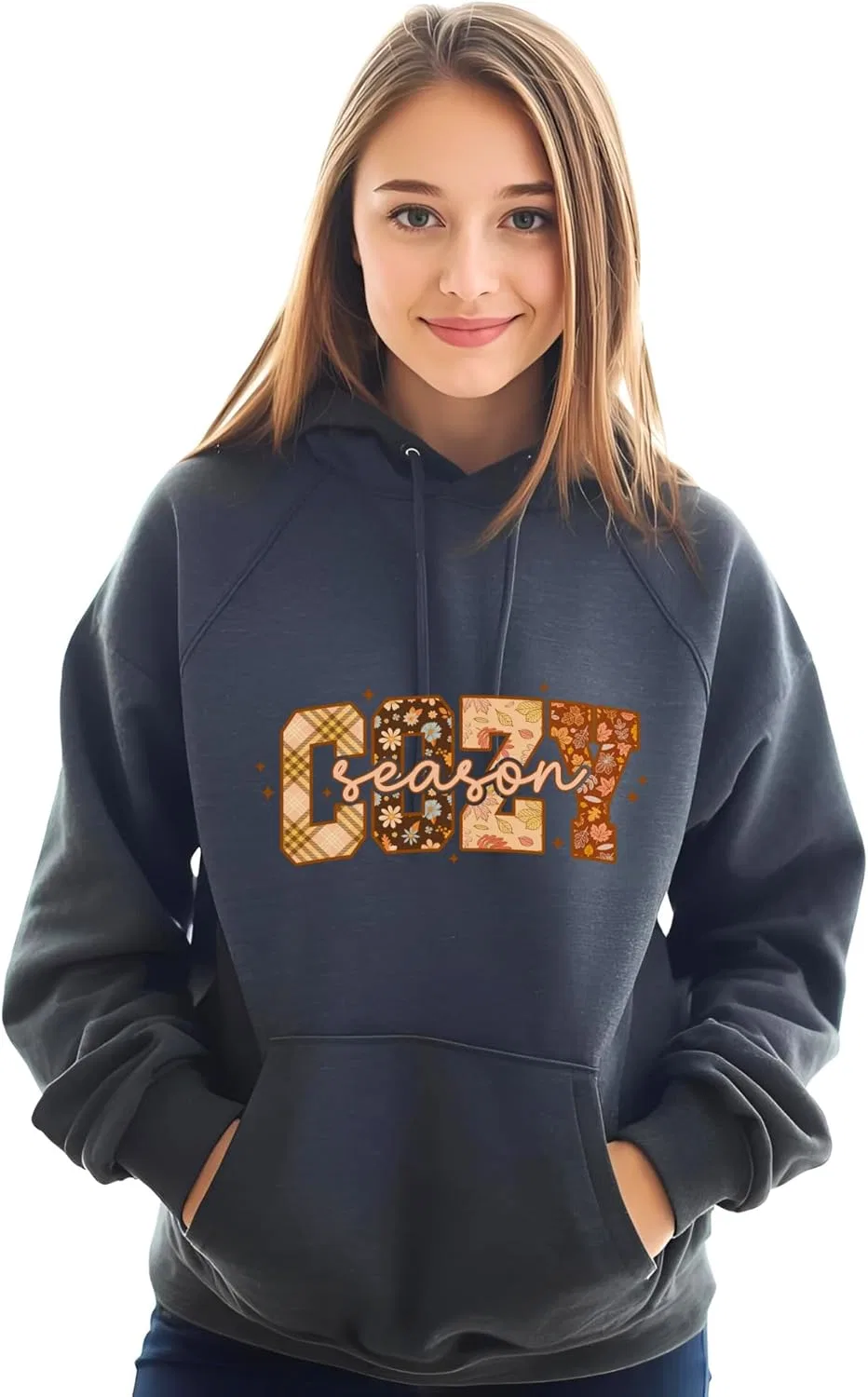 Унисекс худи Cozy Vibes из плотной смесовой ткани, идеально подходит для отдыха, подарков, осенней моды, комфортной носки, повседневного стиля