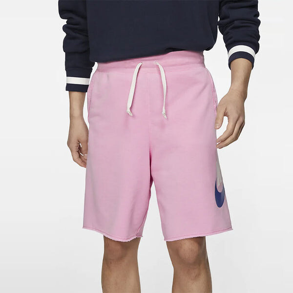 Шорты swoosh logo loose breathable running sports shorts pink Nike, розовый — фото 2