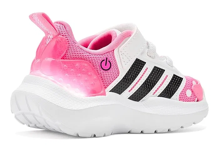 Кроссовки со светодиодами Disney Lightorama Minnie Mouse Adidas Kids, Bliss Pink/Black/Lucid Pink — фото 4