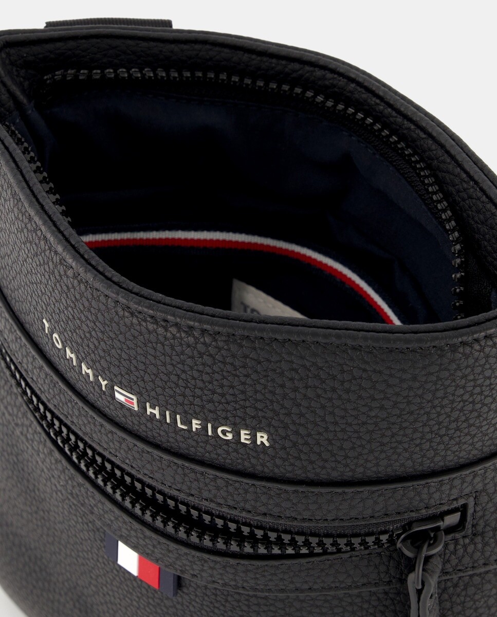 Маленькая черная сумка через плечо с передним карманом и логотипом Tommy Hilfiger, черный — фото 3