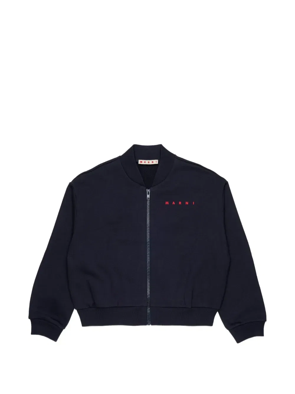 Толстовка на молнии с логотипом Marni Kids, синий