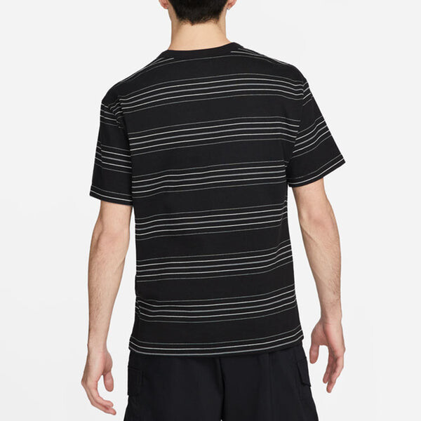 Футболка Men's Nike Brand logo Stripe Round Neck Short Sleeve Black T-Shirt, мультиколор — фото 4