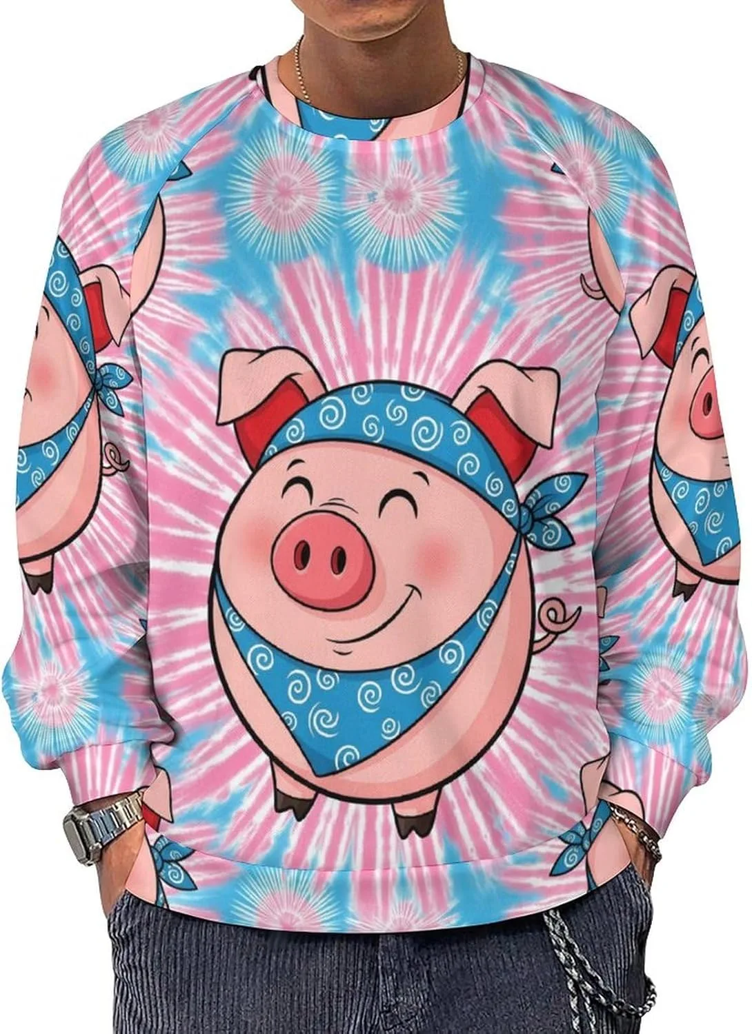 

TAIZIYEAH Zebra Tigers мужской свитшот Casual Long Sleeve Vintage Pullover