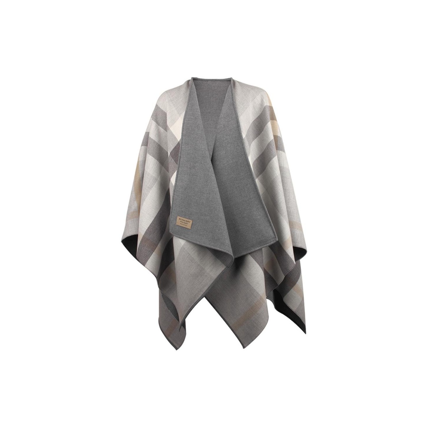 

Burberry Реверсивный плащ из мериносовой шерсти в клетку, Gray