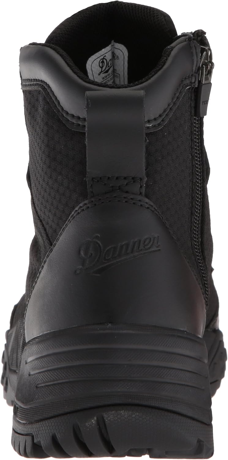 Тактические ботинки Danner Scorch 6 с боковой молнией для мужчин - дышащие, легкие, выполнены из кожи и текстиля, с амортизирующей подошвой и противоскользящей подошвой наружной части, черный — фото 3