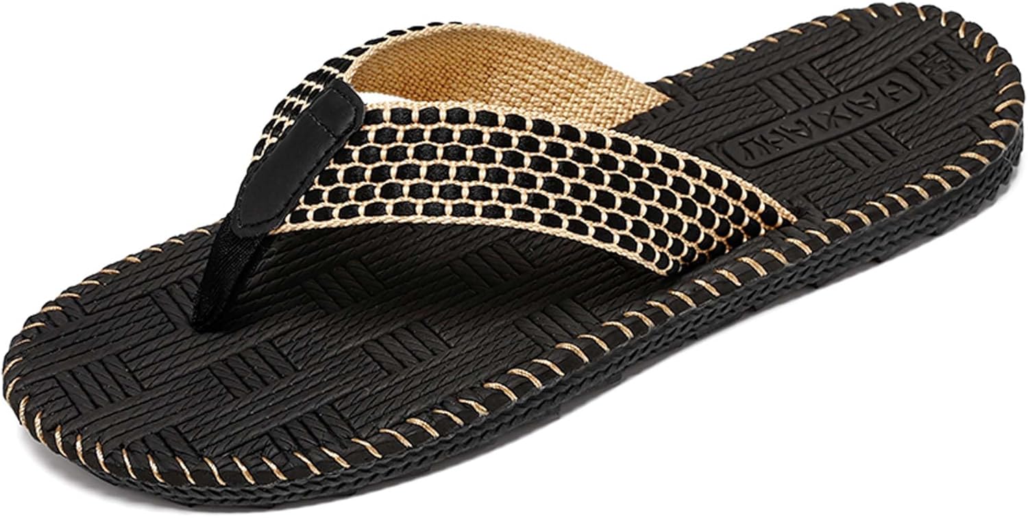 

Мужские сандалии GeRRiT с поддержкой свода стопы, удобные, противоскользящие, с открытым носком, летние пляжные туфли, тапочки с пряжкой, повседневные мужские тапочки, черный