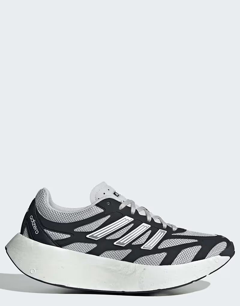 Кроссовки Adidas Originals Adizero aruku в черном/белом/сером цветах — фото 4