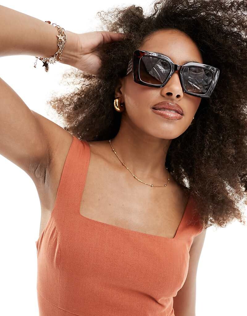 

Солнцезащитные очки Accessorize – Cateye коричневого черепахового цвета