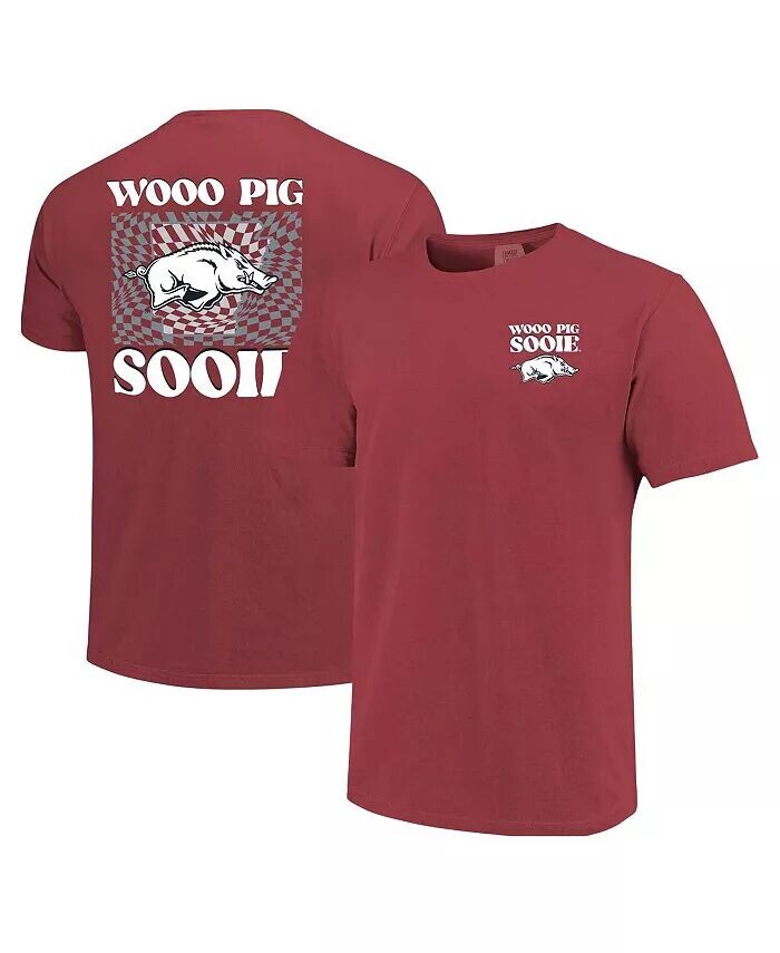 

Женская клетчатая футболка-талисман Cardinal Arkansas Razorbacks Comfort Colours Image One, красный