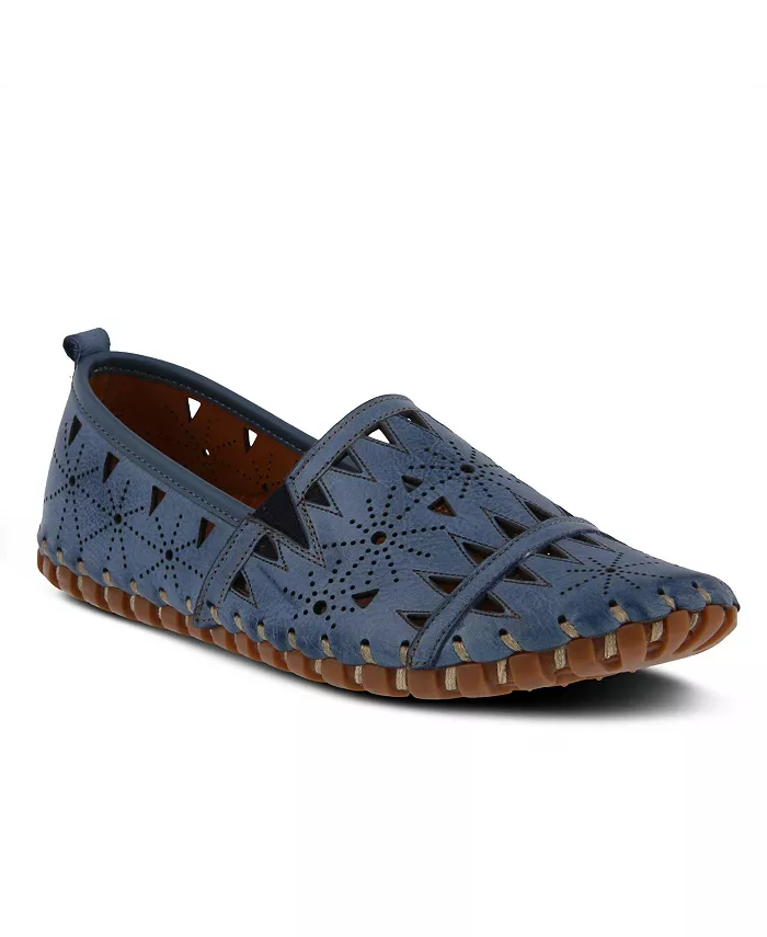 Фусаро лоферы из лазерной кожи со съемной стелькой Spring Step, синий