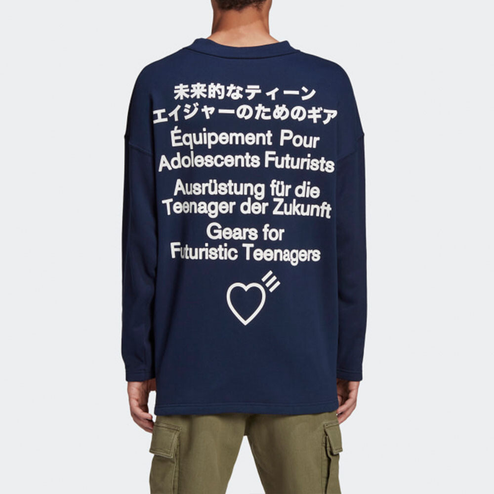 Свитшот Human Made X HUMAN MADE Collaboration для мужчин, студенческий, темно-синий Adidas Originals, темно-синий — фото 4
