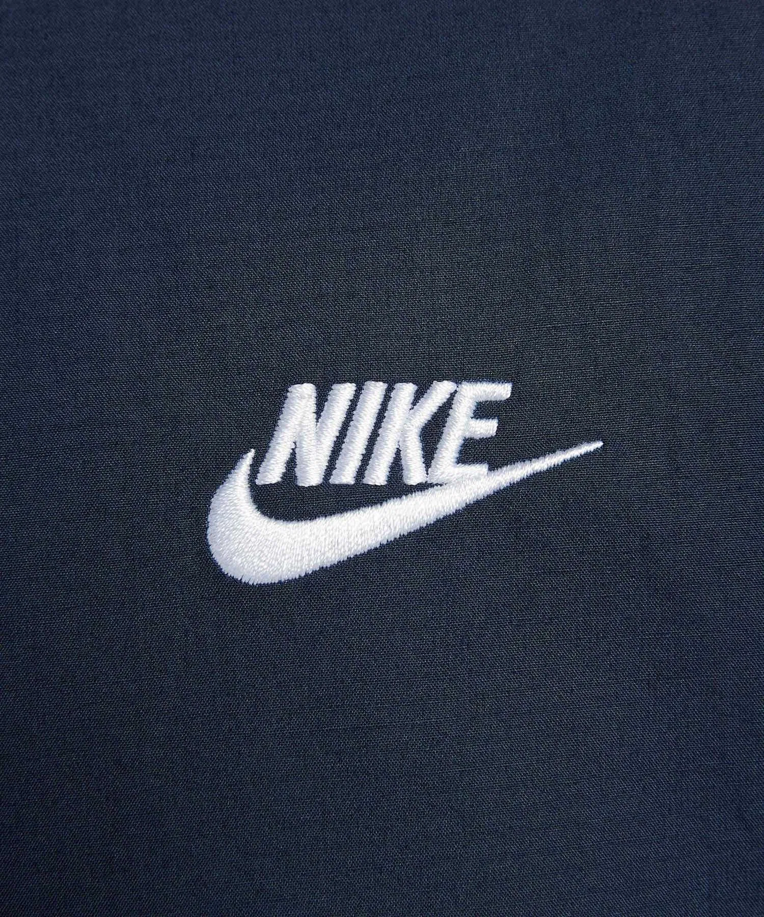 Мужская рубашка NIKE Club с короткими рукавами тёмно-синяя — фото 4