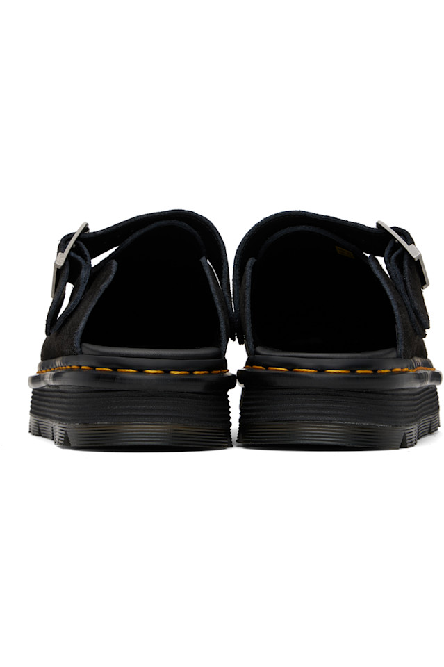 Zebzag замшевые повседневные лоферы на платформе с открытой пяткой Dr. Martens, черный — фото 2