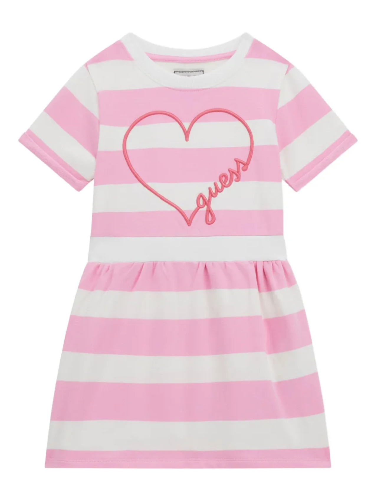 

Угадайте детское хлопковое платье guess kids, розовый