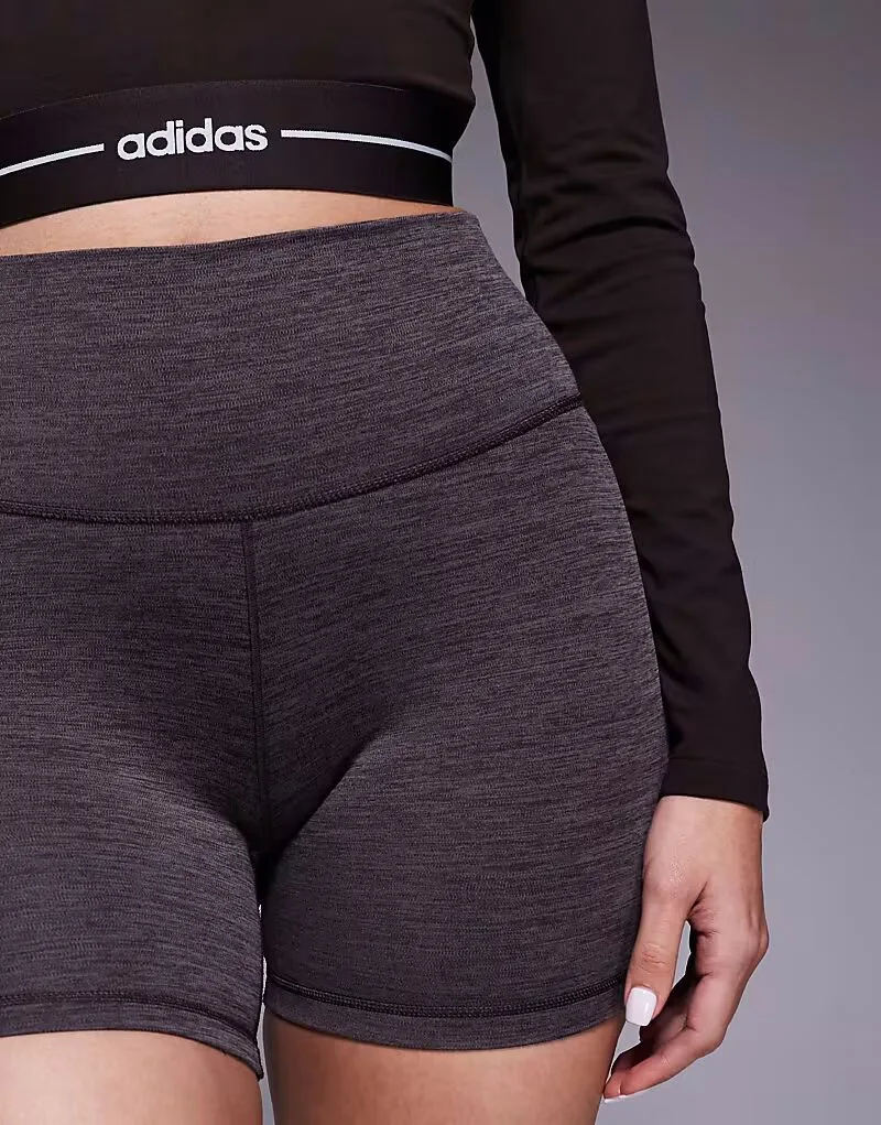 Adidas performance Леггинсы-шорты Adidas Training All Me 5 дюймов, цвет кофейно-коричневый — фото 4