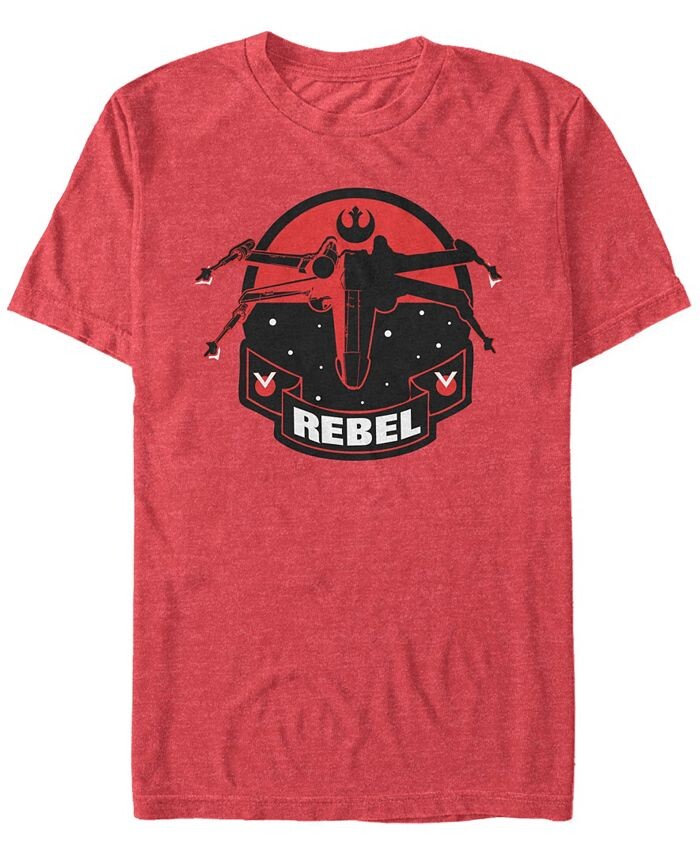 

Мужская классическая футболка с короткими рукавами и логотипом Star Wars Rebel Fighter Fifth Sun, красный