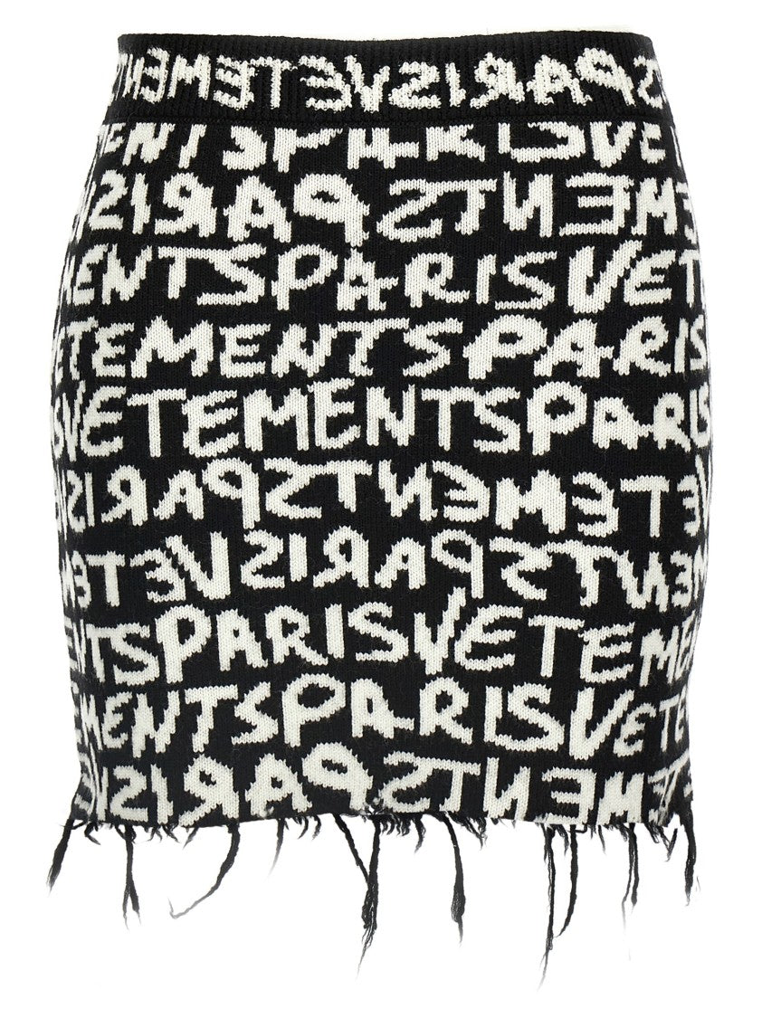 

Мини-юбка Paris Monogram Vetements, черный
