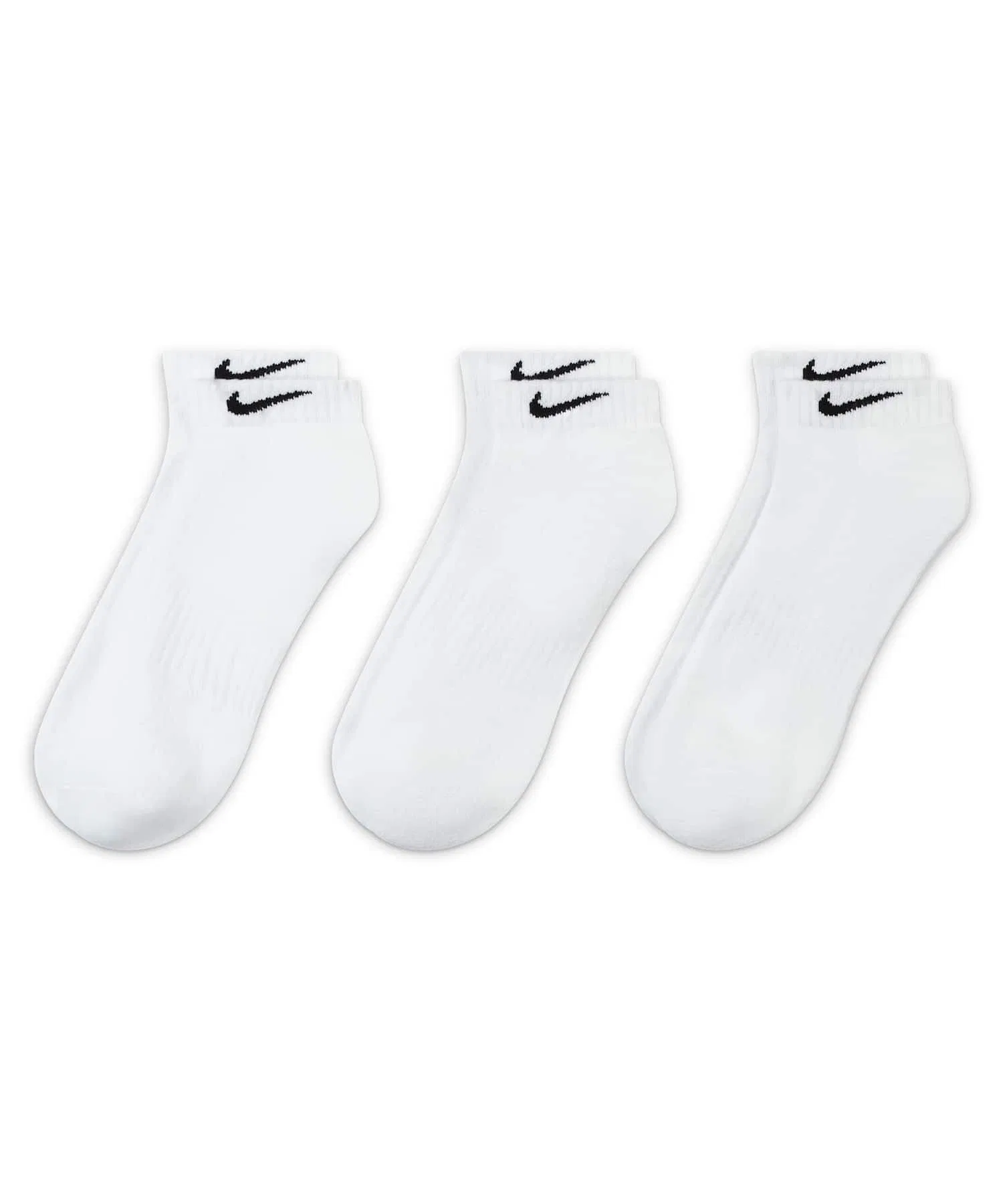 Низкие тренировочные носки Nike Everyday Cushioned Training (3 пары) SX7670-100, белые — фото 2