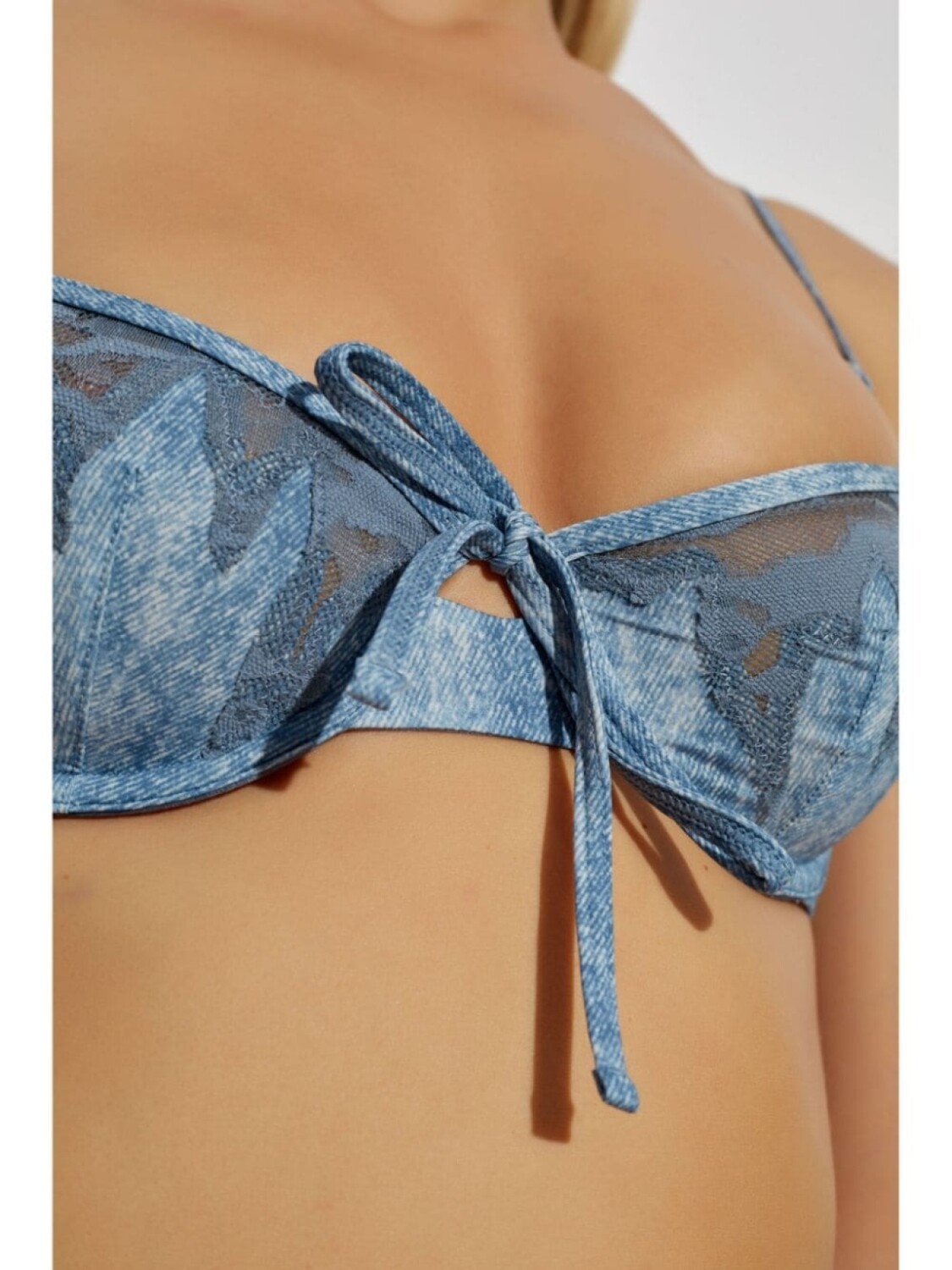 Diesel бюстгальтер-балконет из коллаборации с Savage X Fenty, синий — фото 4