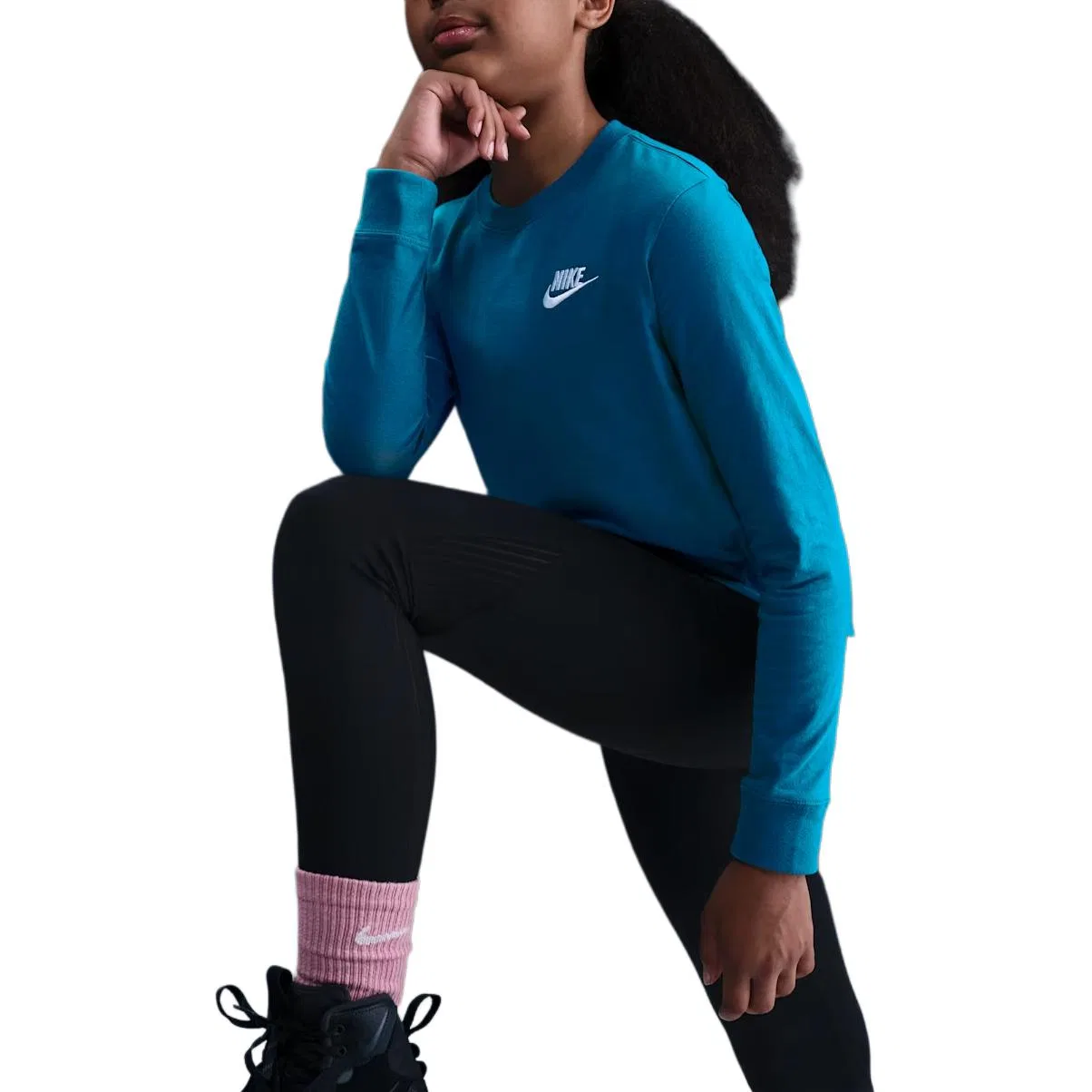 Детская футболка с круглым вырезом Nike, Blue — фото 4