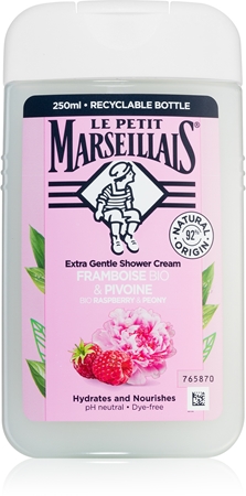 

Крем - гель для душа Le Petit Marseillais Raspberry BIO & Peony, 250 ml