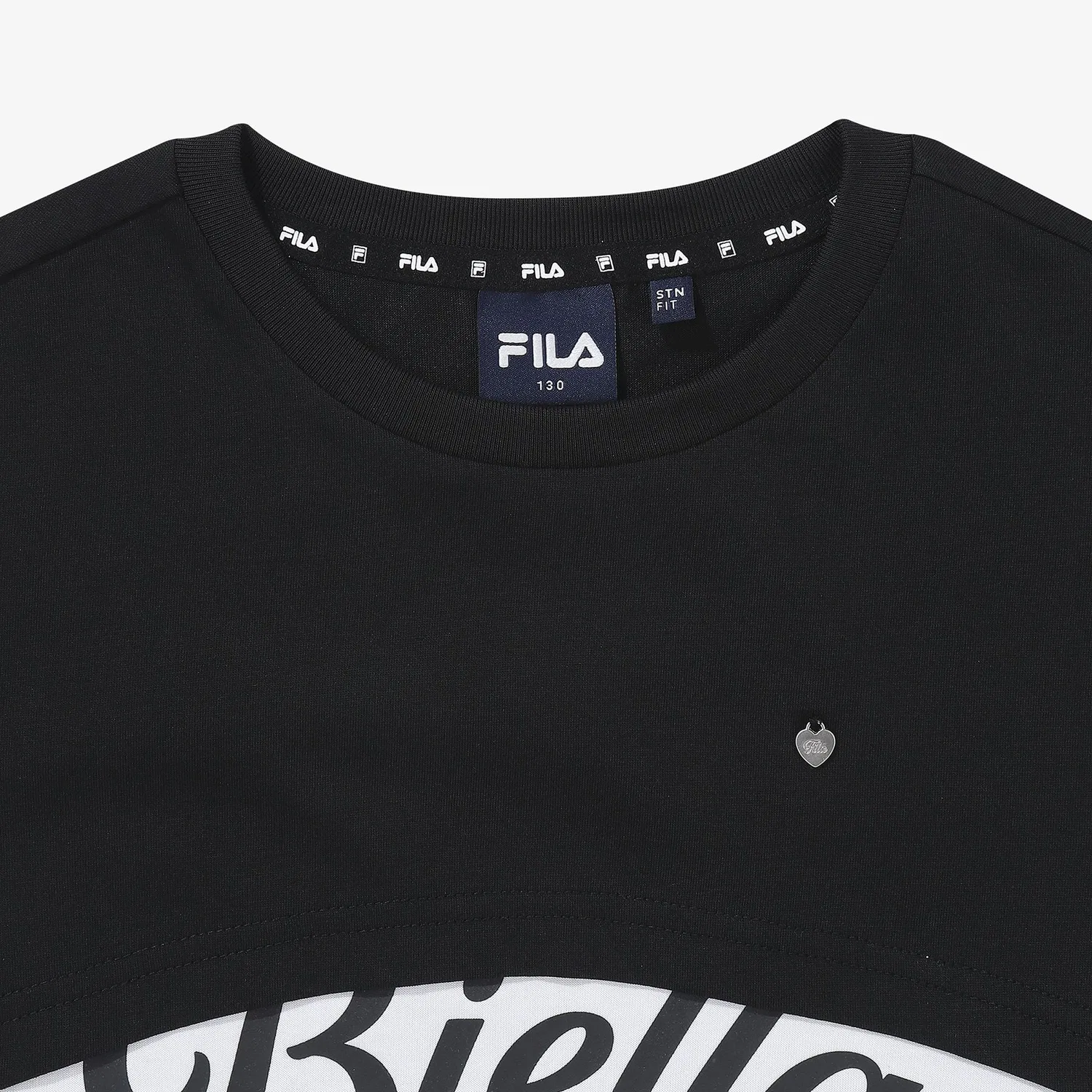 Детская чёрная многослойная футболка от Fila Kids — фото 3