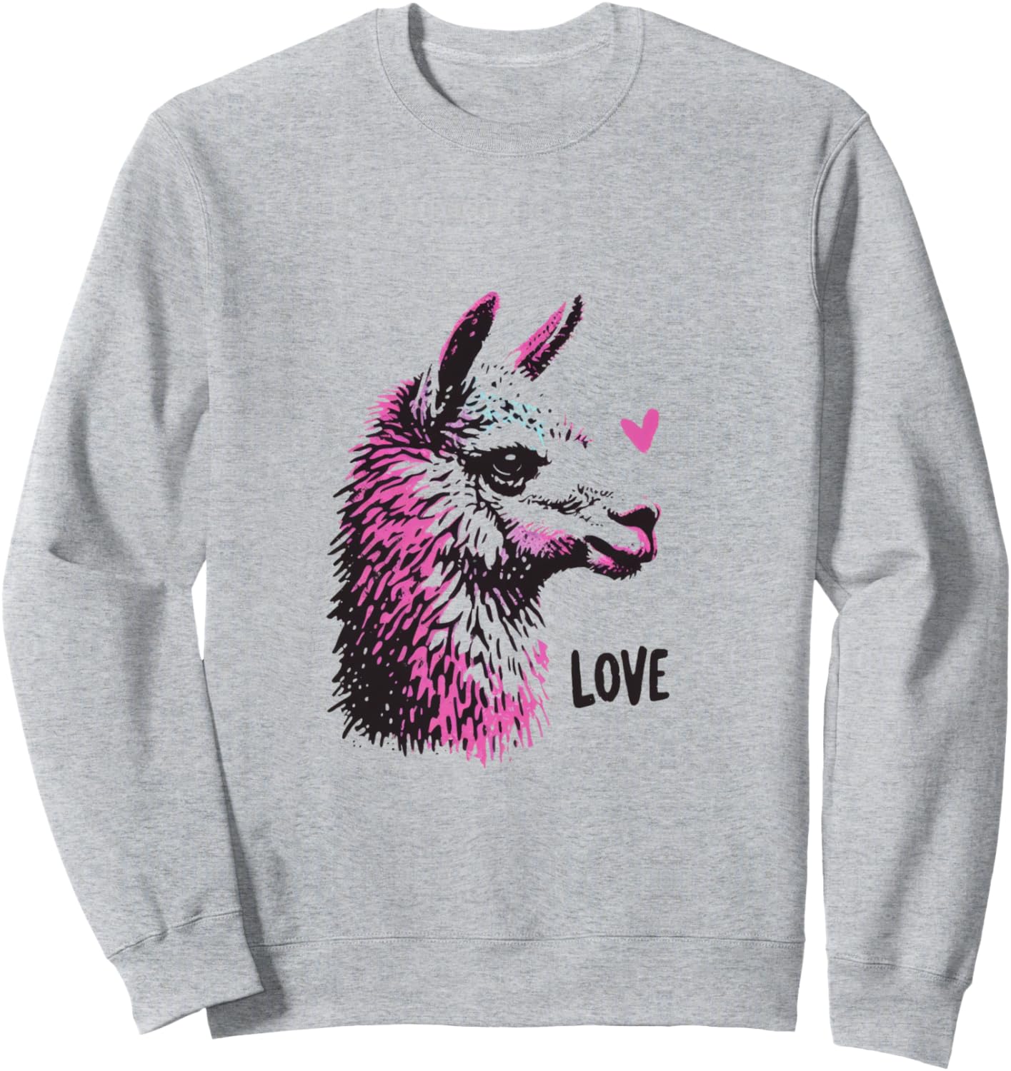 

Толстовка в стиле художественных мазков кисти Lama Love Lama Kunstliebhaber Kollektion Von Drosoman, серый