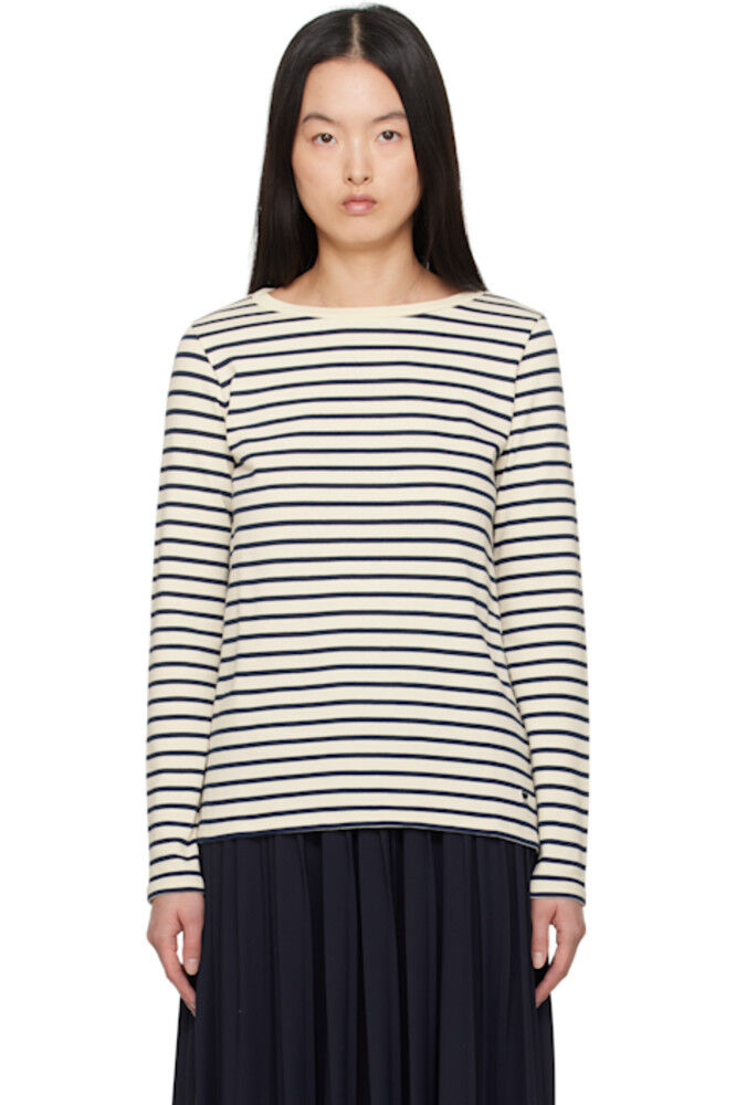 

Футболка Erasmo цвета Off-White & Navy Weekend Max Mara