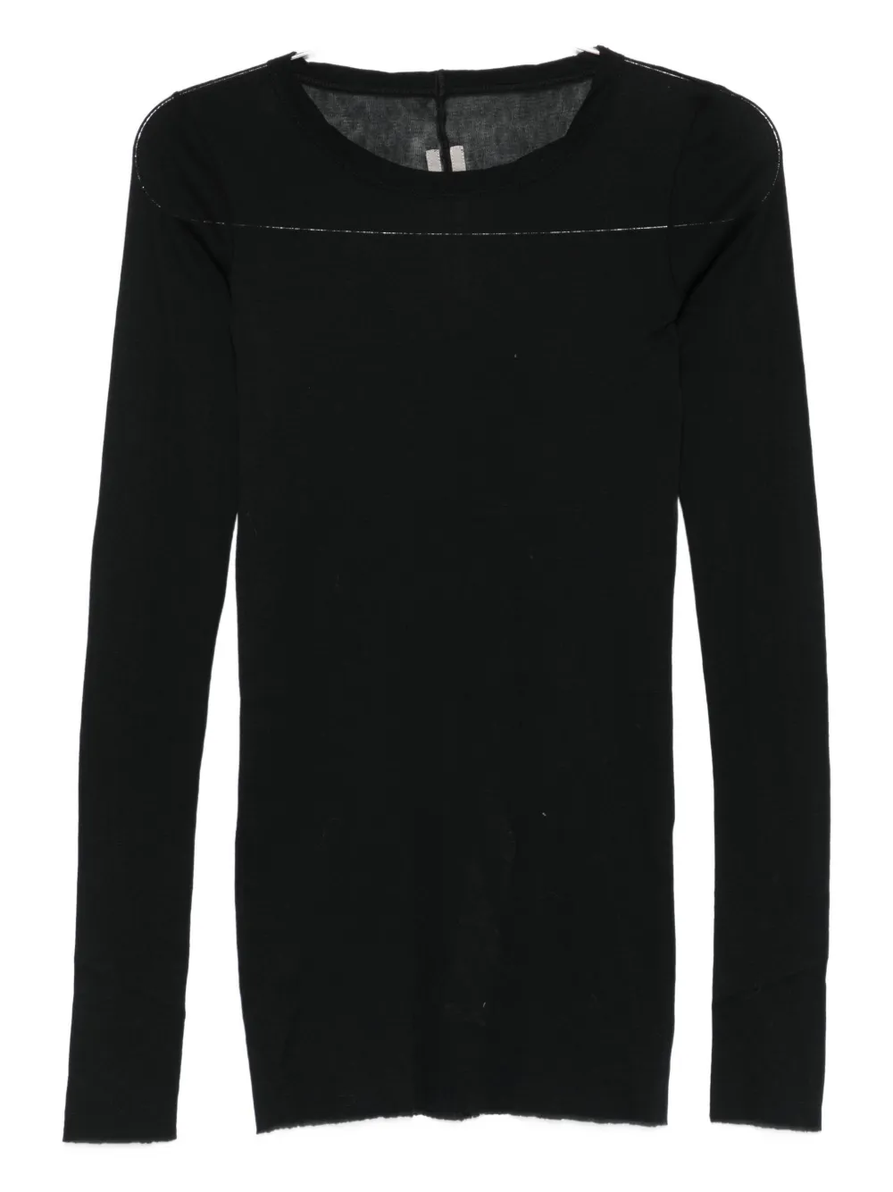 

Полупрозрачный топ с длинными рукавами Rick Owens, черный