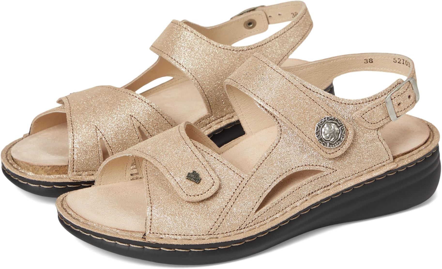 Сандалии Finn Comfort Women's Barbuda, Oro Brina