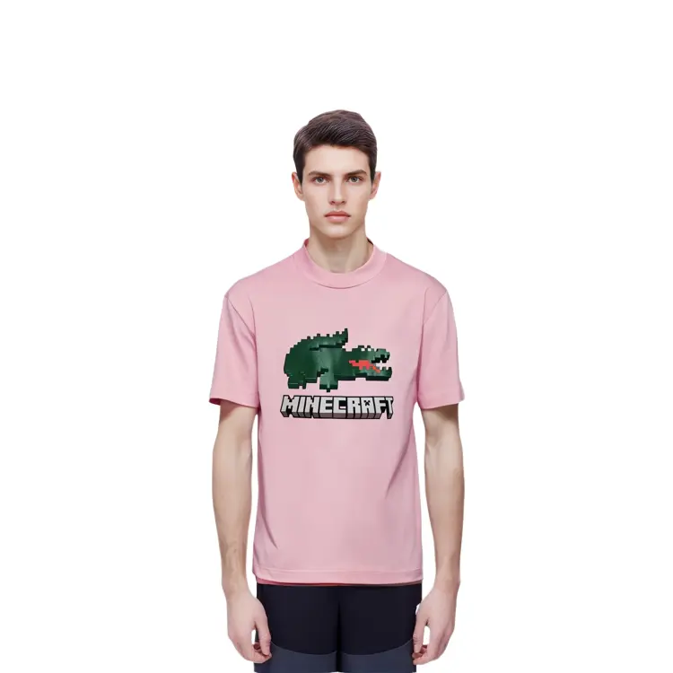 Футболка мужская розовая Lacoste, розовый — фото 3