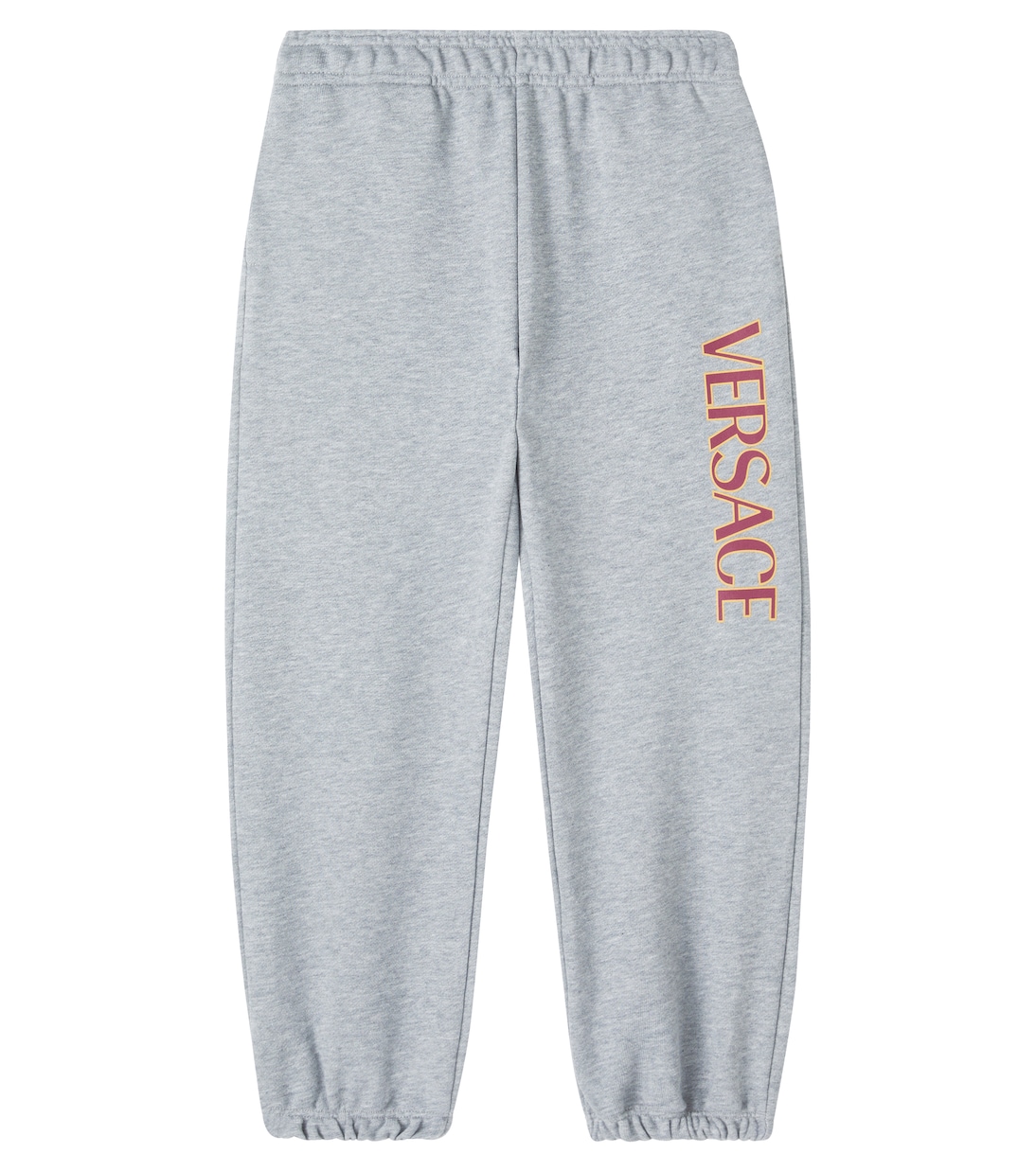 

Спортивные брюки из хлопкового джерси с логотипом Versace Kids, Melange Grey+Garnet Red