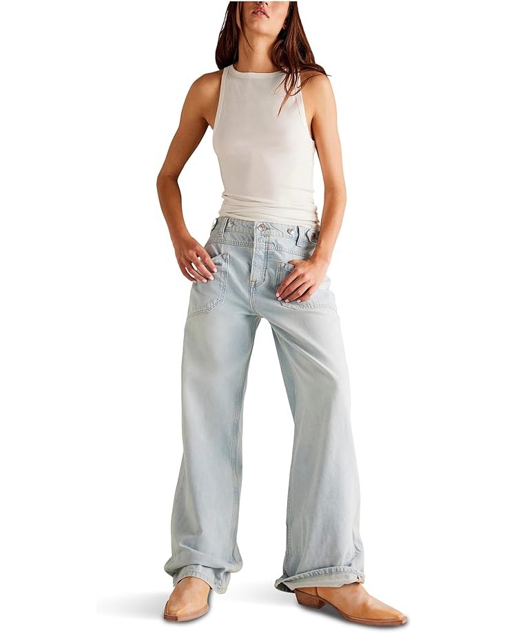 

Джинсы Free People Palmer Cuffed Jean, цвет Daydream Blue