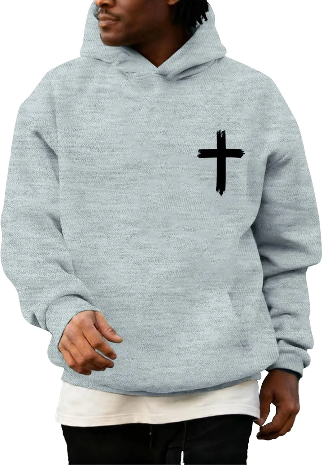 

Толстовка с капюшоном Christian с принтом в виде креста FQZWONG