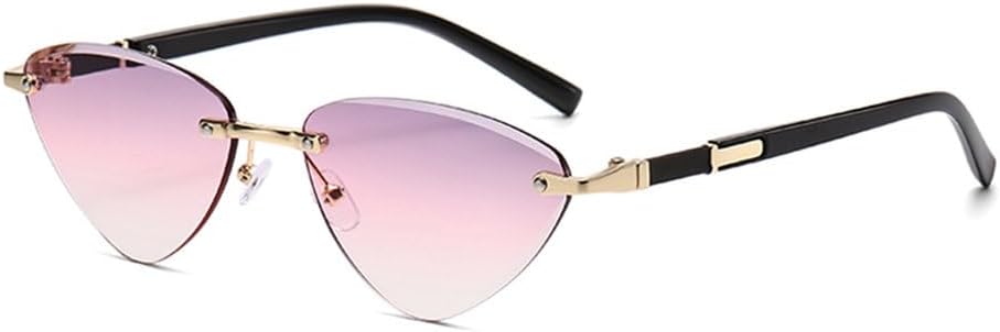 

Солнцезащитные очки треугольной формы, популярные среди женщин и мужчин, безободковые солнцезащитные очки, дорожные солнцезащитные очки, модные солнцезащитные очки HHZZYVY, Grey Pink