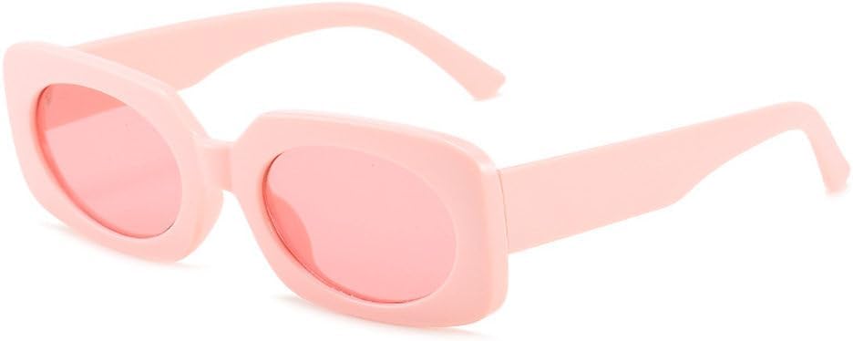 

Ретро-солнцезащитные очки разных цветов для женщин, модные зеленые и желтые оттенки, защита от ультрафиолета UV400, трендовые солнцезащитные очки для мужчин TKKTLLT, Pink Pink