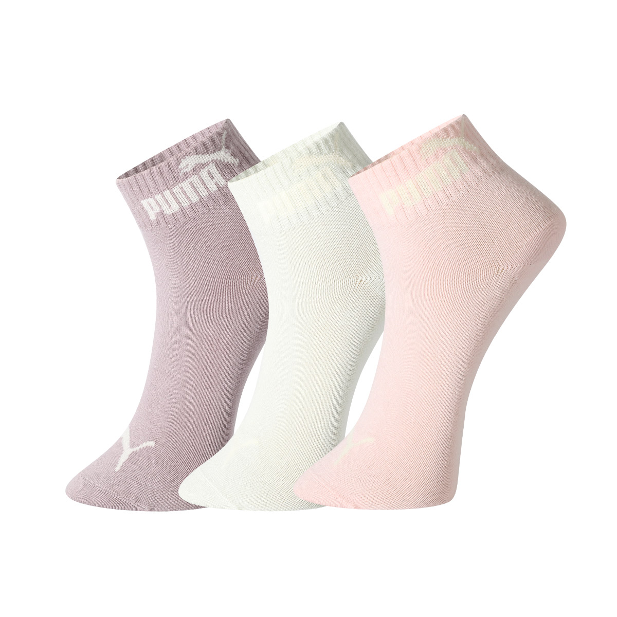 

Женские носки до середины икры 3 штуки PUMA, светло-розовый