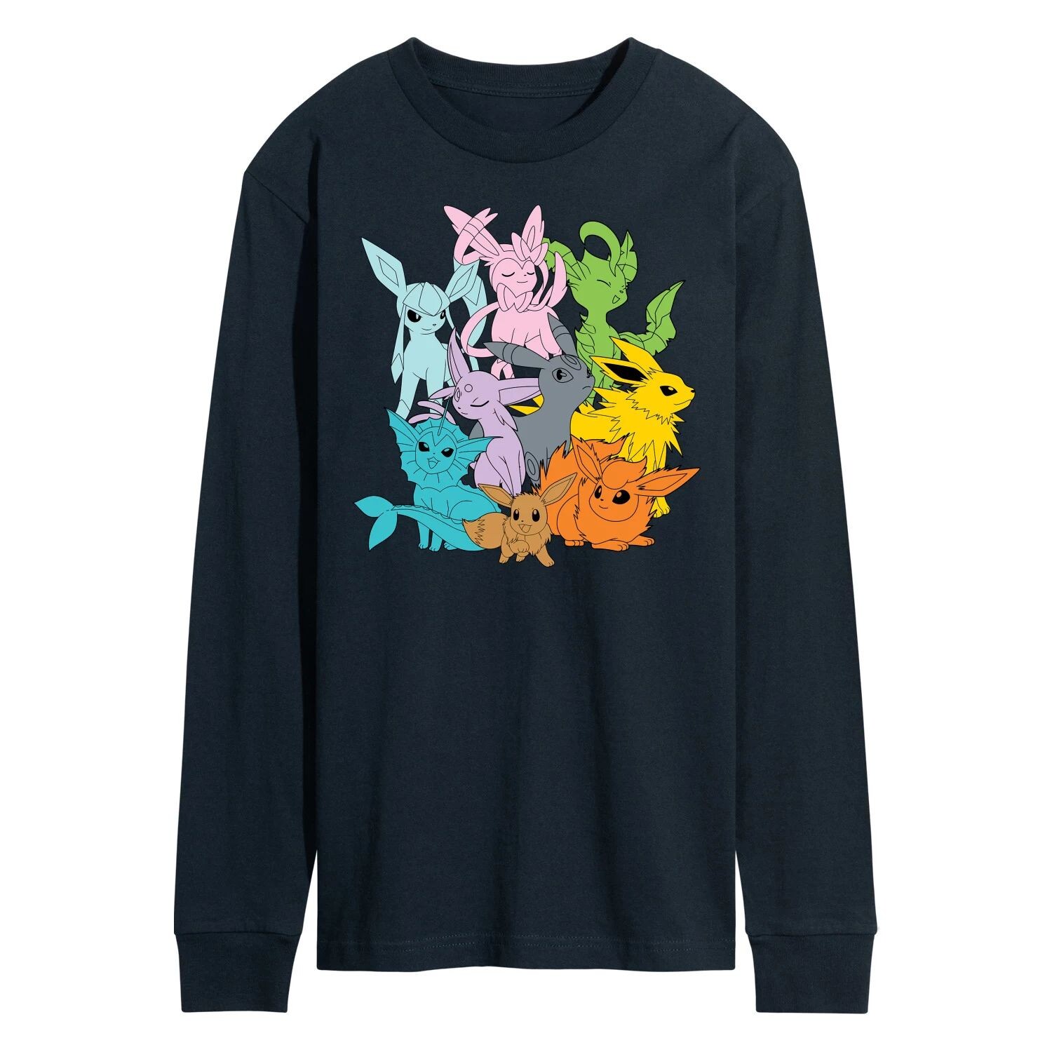 

Мужская футболка с длинными рукавами и рисунком Pokemon Eevolutions