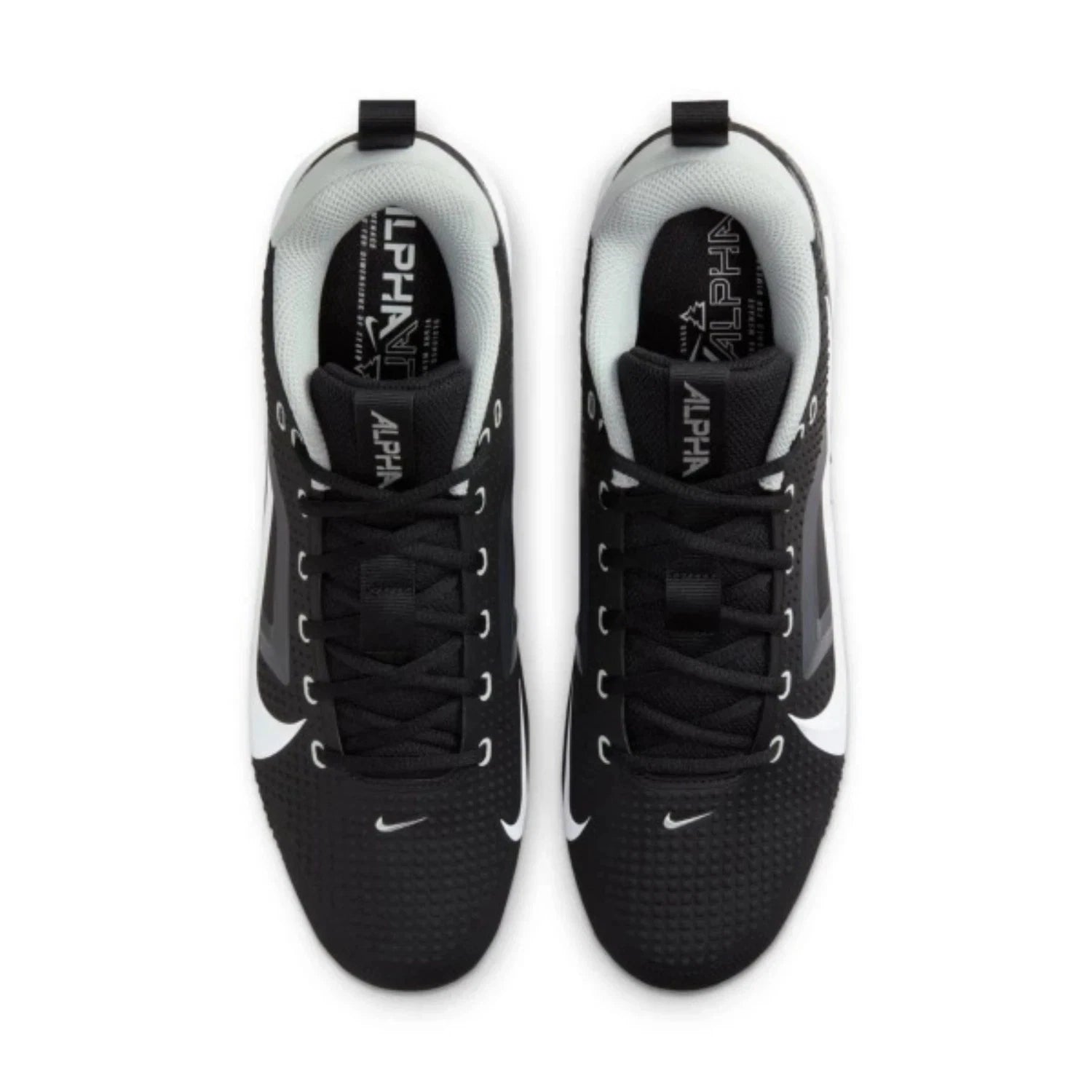 Мужские футбольные бутсы Nike Alpha Menace 4 FN0027-001, черно-белые, модель Varsity, NIN908 — фото 3