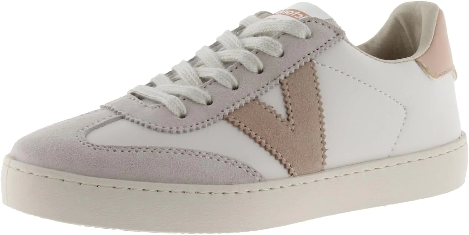 Кроссовки Victoria Low-Top Unisex Berlin Ciclista Leather Effect & Colored & Split Leather Parts in Contrast 1126184 для взрослых, цвет Cuarzo