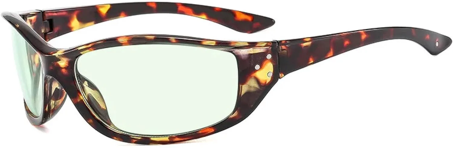 

Ретро-очки «кошачий глаз» конфетных цветов для женщин, для спорта на открытом воздухе, в стиле панк, для мужчин. Модные солнцезащитные очки MWTSYSQ, Leopard Green