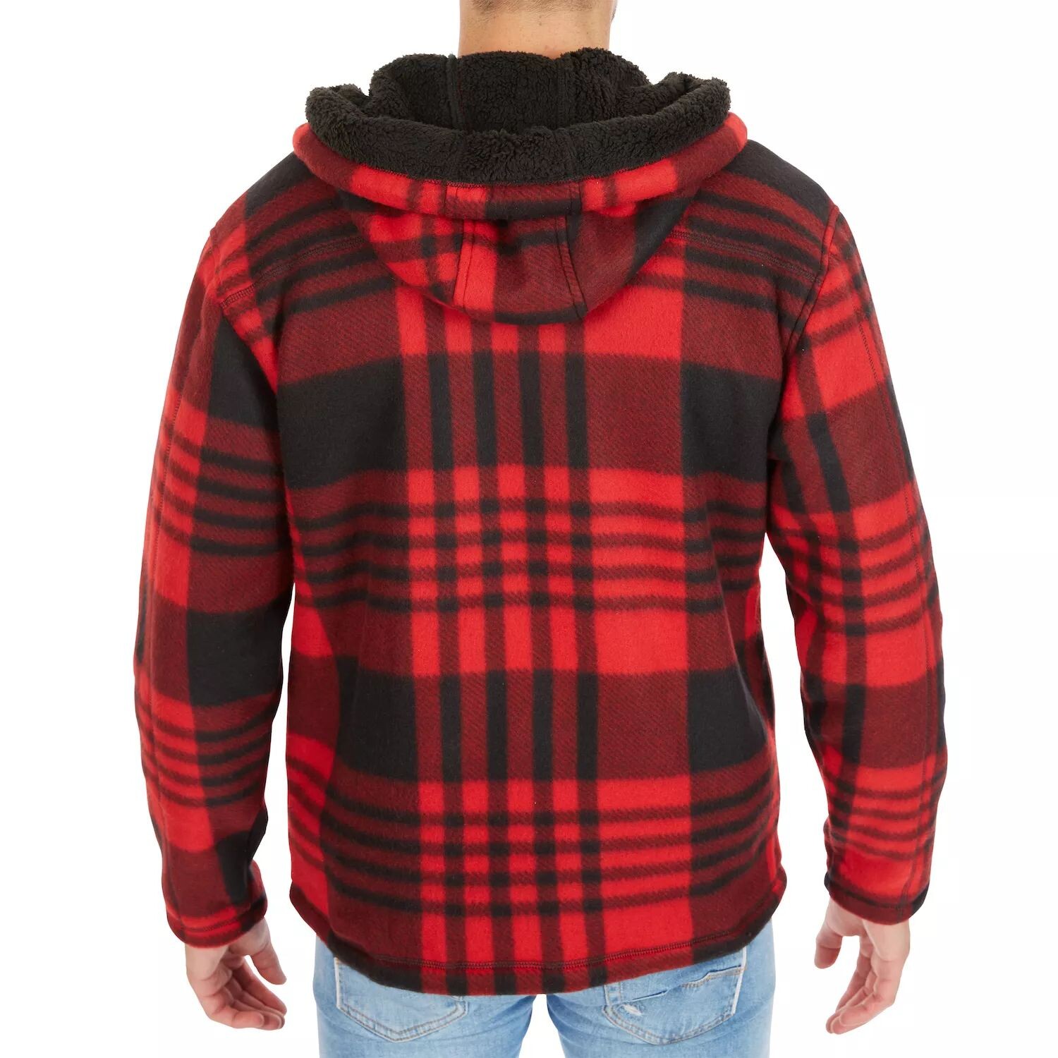 

Мужская куртка Smith's Workwear в клетку с капюшоном и подкладкой из шерпы