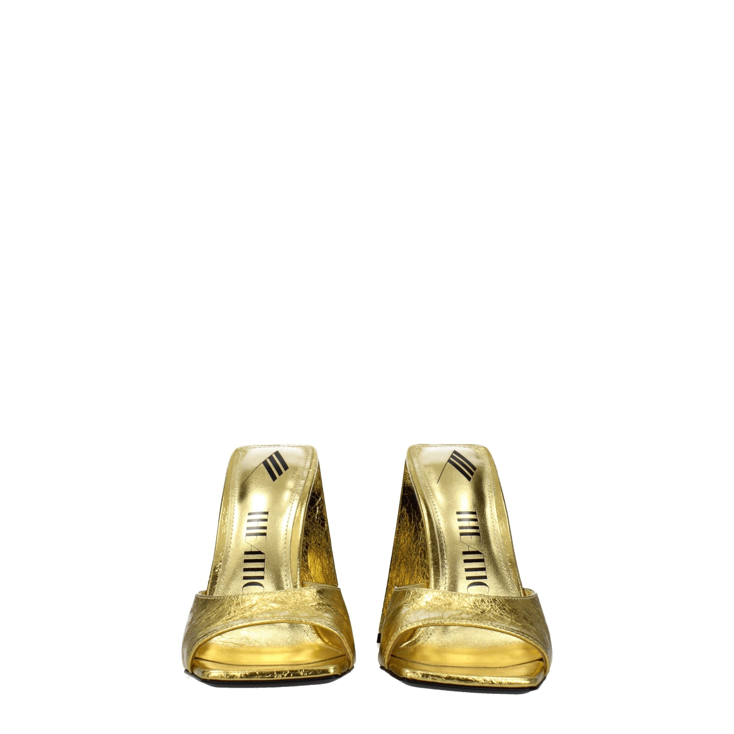 The Attico Leather Women's Sandal, золотой — фото 3