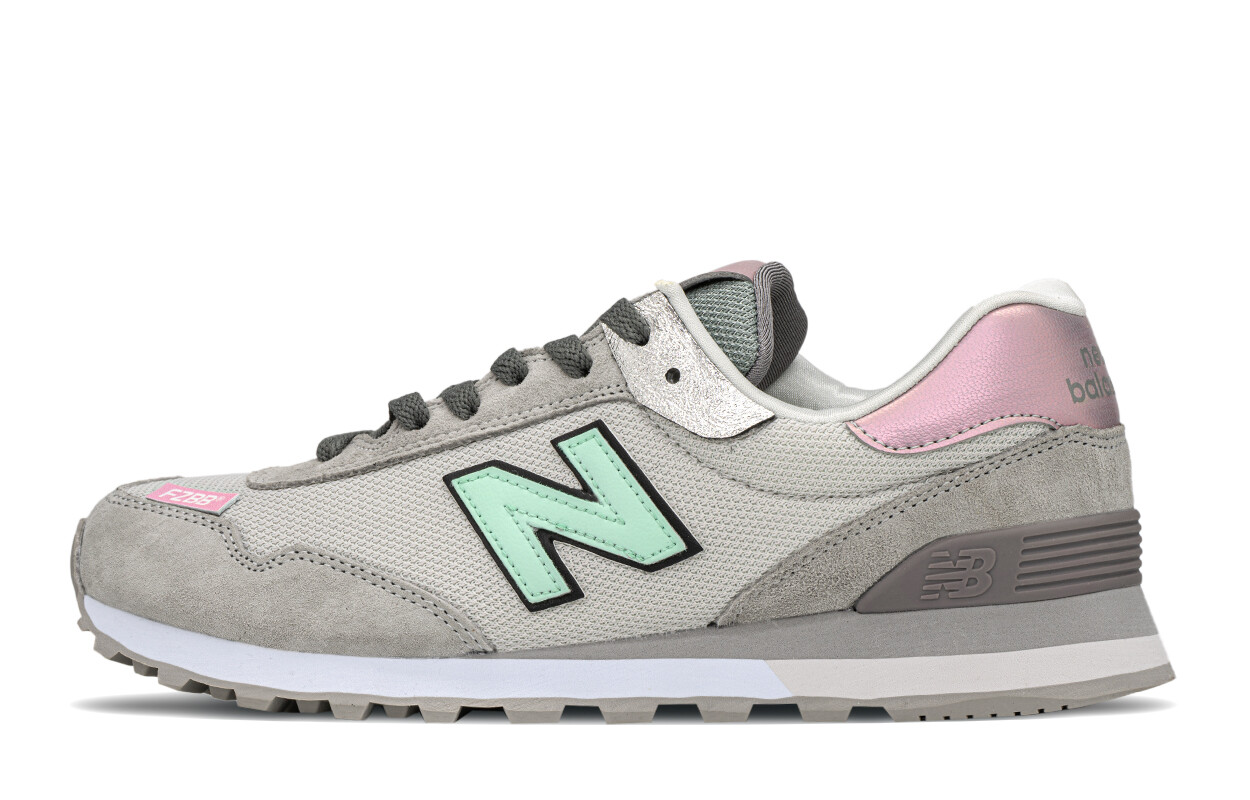 

Кроссовки женские NB 515 с низким верхом серые/зеленые/розовые New Balance